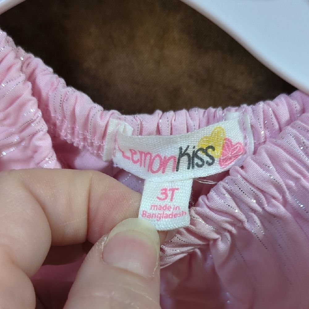 Pink Ruffled Kids Tank Top inv402 - Picture 2 of 5